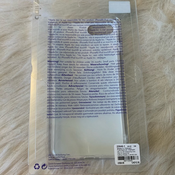 Claire’s Blue & Silver Marble IPhone Phone Case - Picture 2 of 2